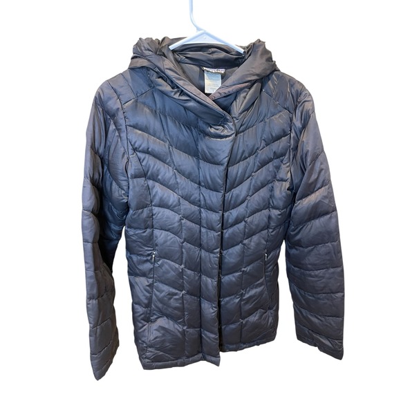 Patagonia Womens Puffer Jacket Hooded Full‎ Zip Gray Size S - Picture 1 of 5